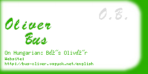 oliver bus business card